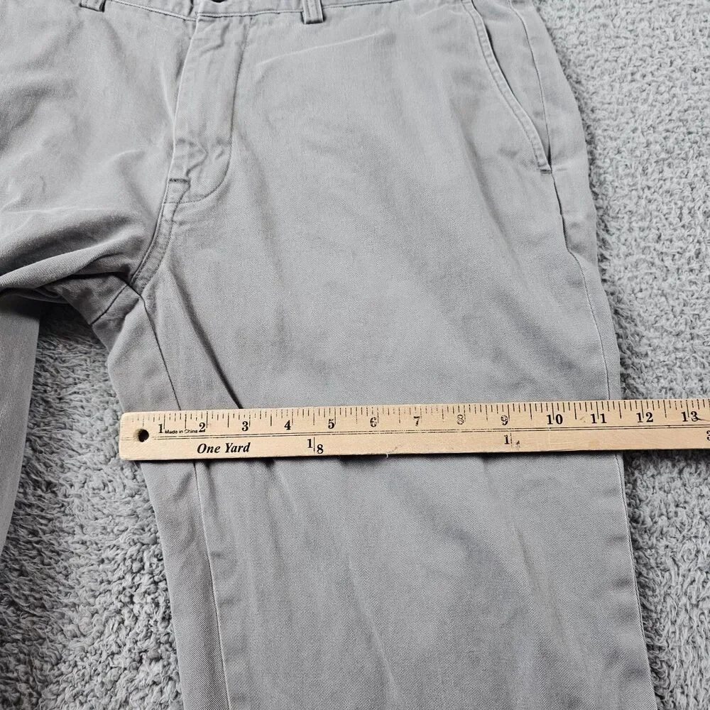 Polo Ralph Lauren Pants Mens 34x32 Gray Chino Classic Fit Flat Front Casual Prep